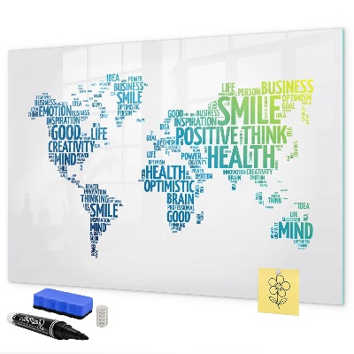 Tableau effaçable magnétique Un monde plein d'idées et de positivité