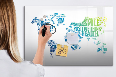 Tableau effaçable magnétique Un monde plein d'idées et de positivité