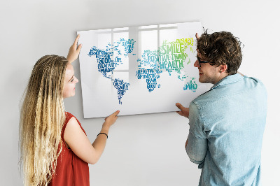 Tableau effaçable magnétique Un monde plein d'idées et de positivité