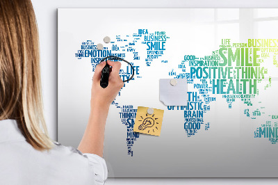 Tableau effaçable magnétique Un monde plein d'idées et de positivité