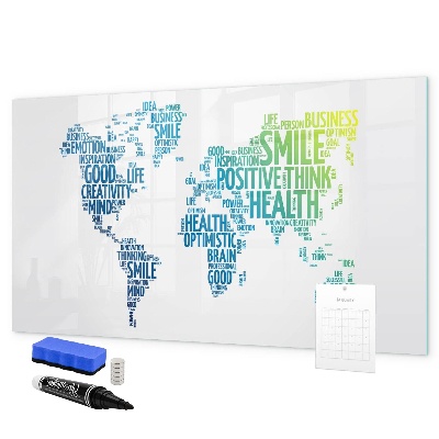 Tableau effaçable magnétique Un monde plein d'idées et de positivité