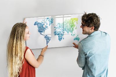 Tableau effaçable magnétique Un monde plein d'idées et de positivité