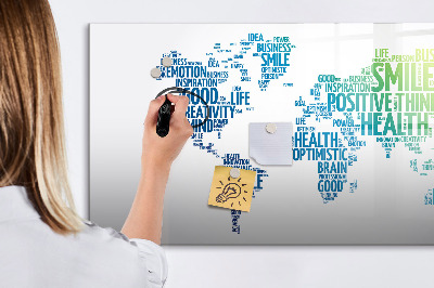 Tableau effaçable magnétique Un monde plein d'idées et de positivité