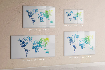 Tableau effaçable magnétique Un monde plein d'idées et de positivité