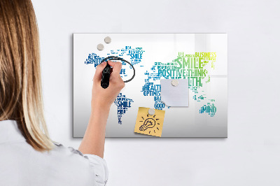 Tableau effaçable magnétique Un monde plein d'idées et de positivité