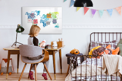Tableau effaçable magnétique Un monde plein d'idées et de positivité