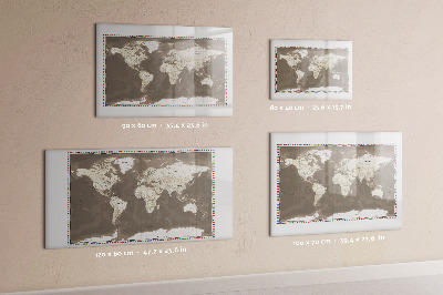 Tableau magnétique effaçable Carte interactive pour les souvenirs et les notes