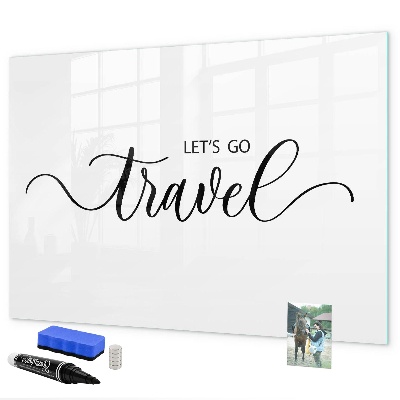 Tableau magnétique effaçable Souvenirs et souvenirs de voyage