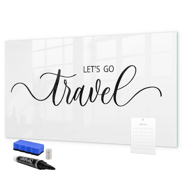Tableau magnétique effaçable Souvenirs et souvenirs de voyage