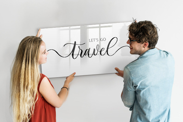 Tableau magnétique effaçable Souvenirs et souvenirs de voyage