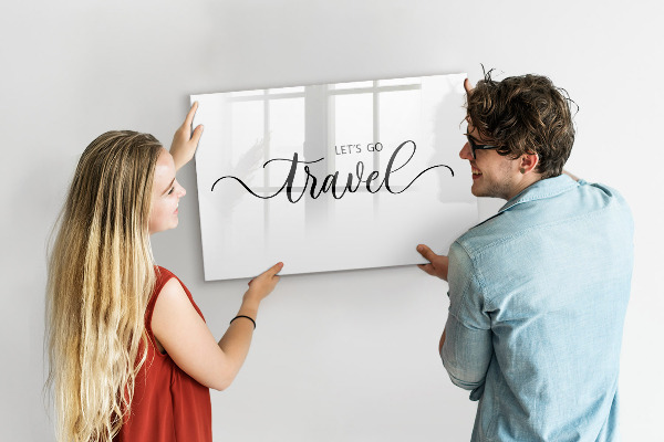 Tableau magnétique effaçable Souvenirs et souvenirs de voyage