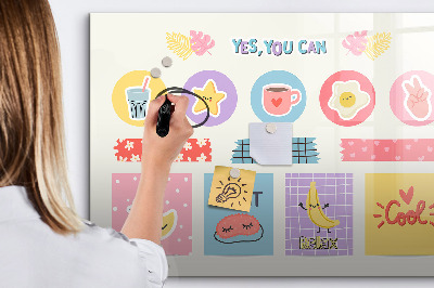 Tableau effaçable magnétique Un tableau de motivation plein d'inspiration
