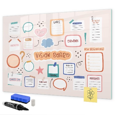 Tableau effaçable magnétique Tableau d'inspiration créative et d'objectifs