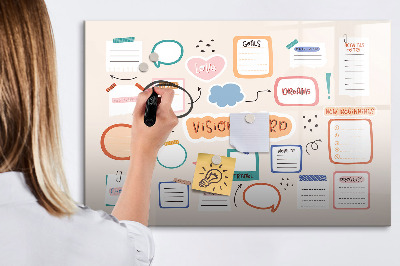 Tableau effaçable magnétique Tableau d'inspiration créative et d'objectifs