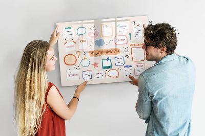Tableau effaçable magnétique Tableau d'inspiration créative et d'objectifs