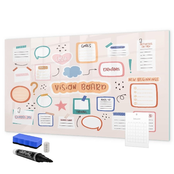 Tableau effaçable magnétique Tableau d'inspiration créative et d'objectifs