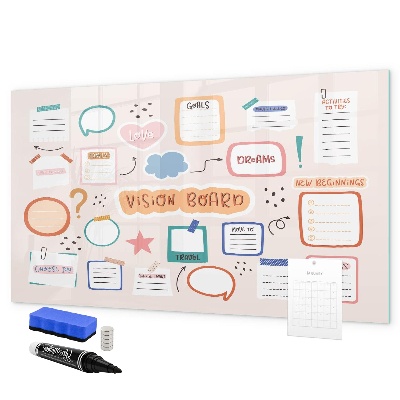 Tableau effaçable magnétique Tableau d'inspiration créative et d'objectifs