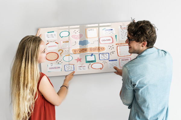 Tableau effaçable magnétique Tableau d'inspiration créative et d'objectifs