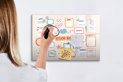 Tableau effaçable magnétique Tableau d'inspiration créative et d'objectifs