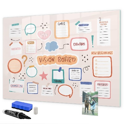 Tableau effaçable magnétique Tableau d'inspiration créative et d'objectifs