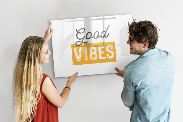 Tableau effaçable magnétique Des ondes positives et des souvenirs
