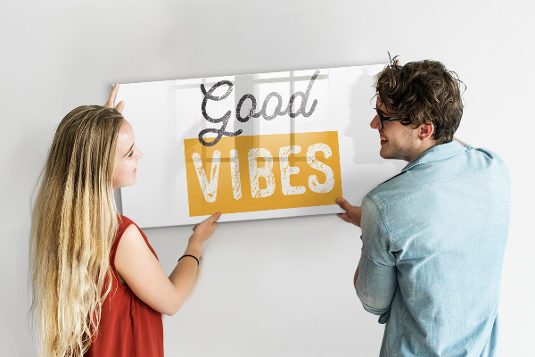 Tableau effaçable magnétique Des ondes positives et des souvenirs