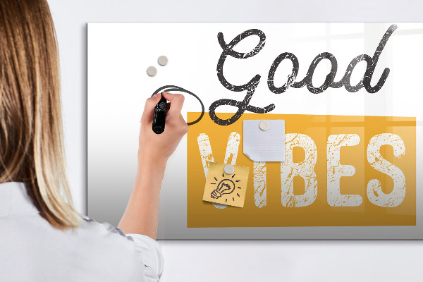 Tableau effaçable magnétique Des ondes positives et des souvenirs