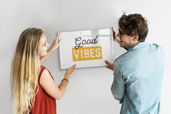 Tableau effaçable magnétique Des ondes positives et des souvenirs