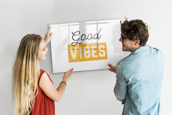 Tableau effaçable magnétique Des ondes positives et des souvenirs