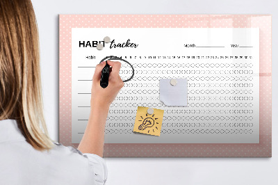 Tableau magnétique effaçable Suivi des habitudes avec des photos personnelles