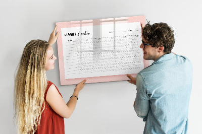 Tableau magnétique effaçable Suivi des habitudes avec des photos personnelles