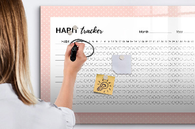 Tableau magnétique effaçable Suivi des habitudes avec des photos personnelles