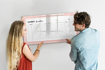 Tableau magnétique effaçable Suivi des habitudes avec des photos personnelles