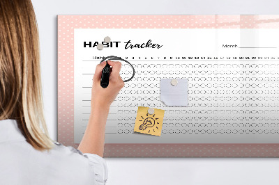 Tableau magnétique effaçable Suivi des habitudes avec des photos personnelles