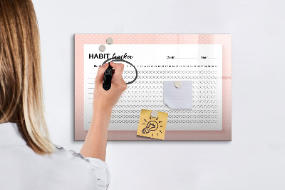 Tableau magnétique effaçable Suivi des habitudes avec des photos personnelles