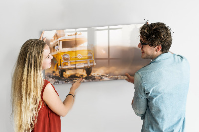 Tableau effaçable magnétique Des souvenirs colorés sur fond de nature