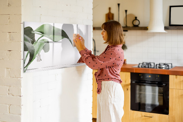 Tableau effaçable magnétique Des plantes et des souvenirs sur le mur