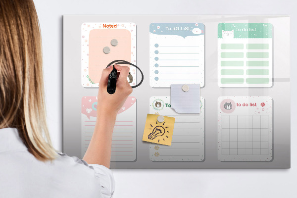 Tableau magnétique effaçable Organisateur de devoirs et de notes