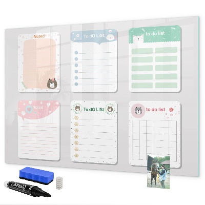 Tableau magnétique effaçable Organisateur de devoirs et de notes
