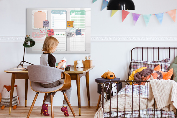 Tableau magnétique effaçable Organisateur de devoirs et de notes