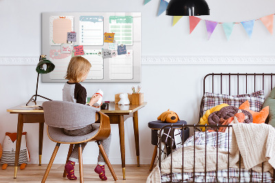 Tableau magnétique effaçable Organisateur de devoirs et de notes