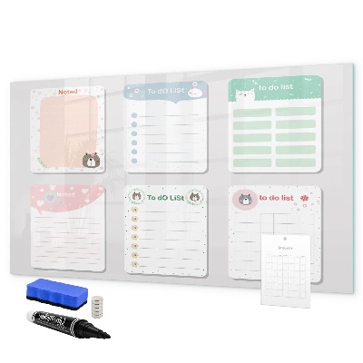Tableau magnétique effaçable Organisateur de devoirs et de notes