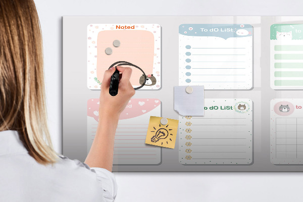 Tableau magnétique effaçable Organisateur de devoirs et de notes