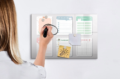 Tableau magnétique effaçable Organisateur de devoirs et de notes