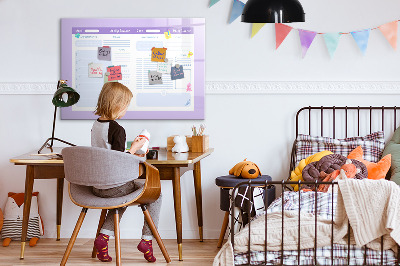 Tableau effaçable magnétique Agenda hebdomadaire avec espace pour photos