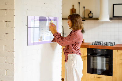 Tableau effaçable magnétique Agenda hebdomadaire avec espace pour photos