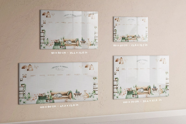 Tableau effaçable magnétique Agenda hebdomadaire style jungle urbaine