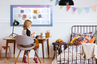 Tableau effaçable magnétique Agenda annuel avec espace pour photos