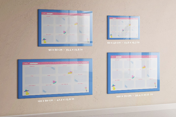 Tableau effaçable magnétique Agenda annuel avec espace pour photos
