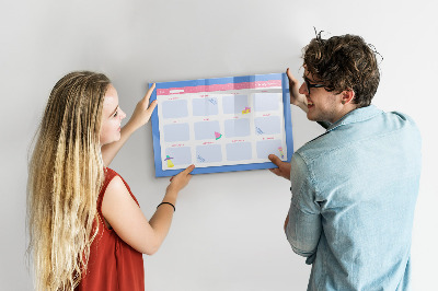 Tableau effaçable magnétique Agenda annuel avec espace pour photos